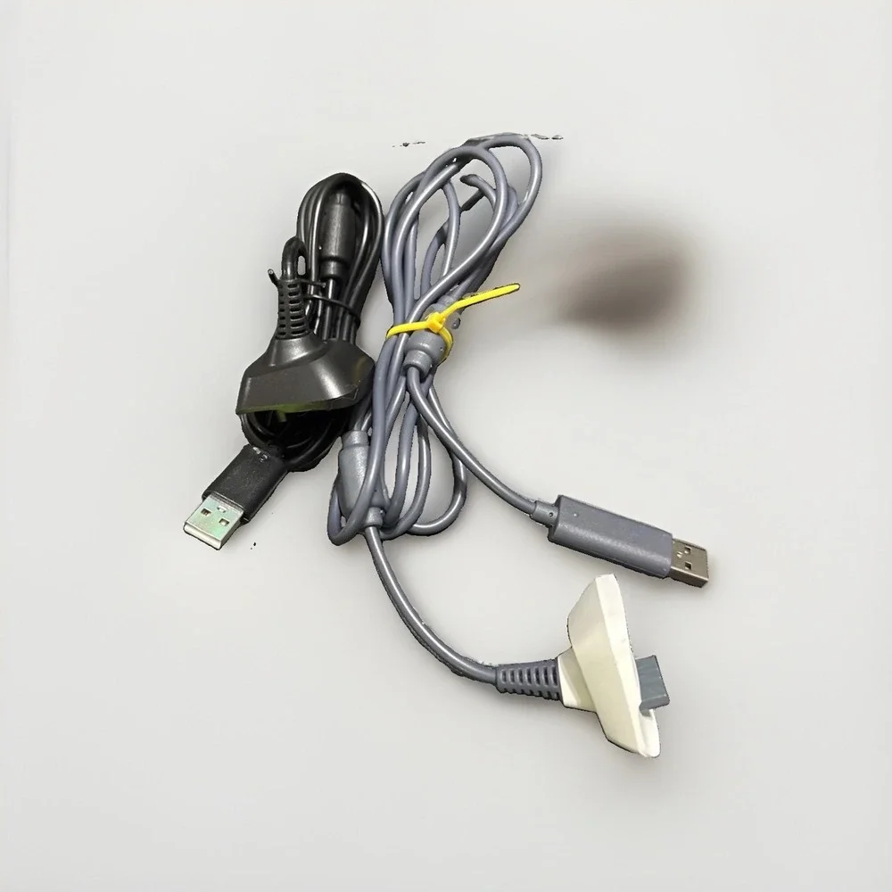 (2)Xbox 360 Play And Charge Kit Controller USB Charging Cable Plug Dongle USA